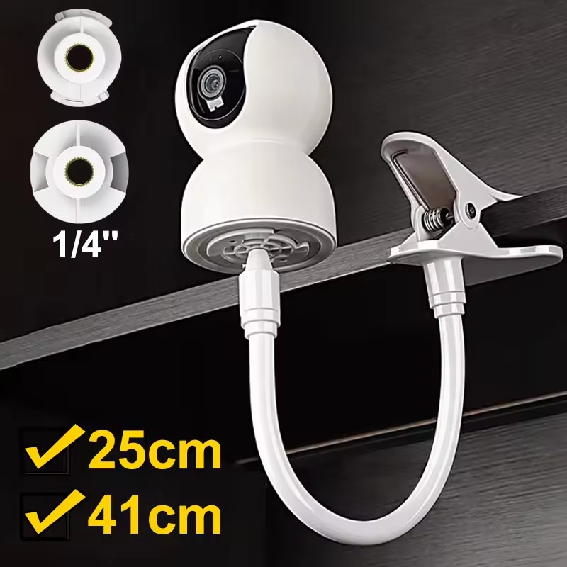 Webcam Stand Clip - 25 センチメートル/41 センチメートル柔軟なベビーモニタークリップパンチフリーウェブカメラスタンドユニバーサル 1/4 インチネジベビーモニターカメラクランプマウントホルダー