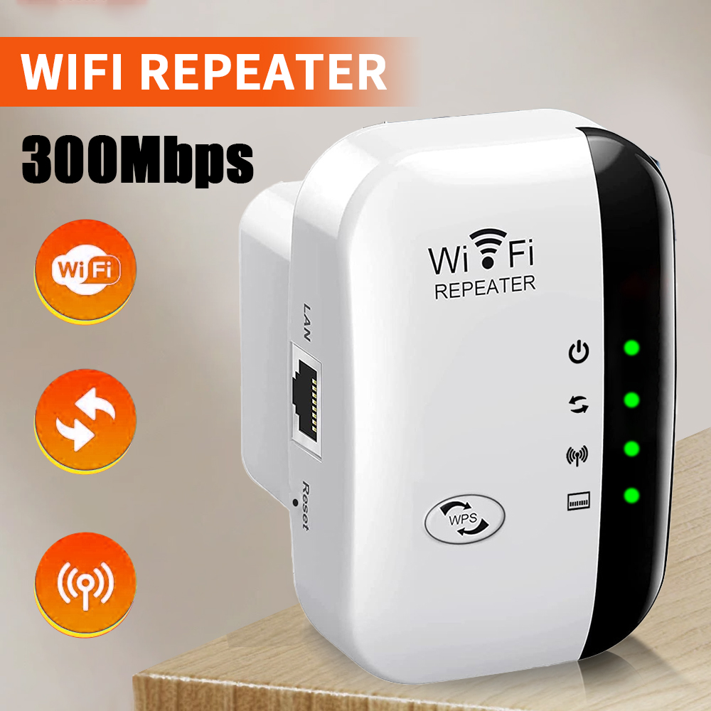 Wifi Range Extender - 2.4G ワイヤレス WiFi ブースター 300M レンジエクステンダー、高速信号リピーターアンプ、家庭用日常使用向けのコンパクトデバイス