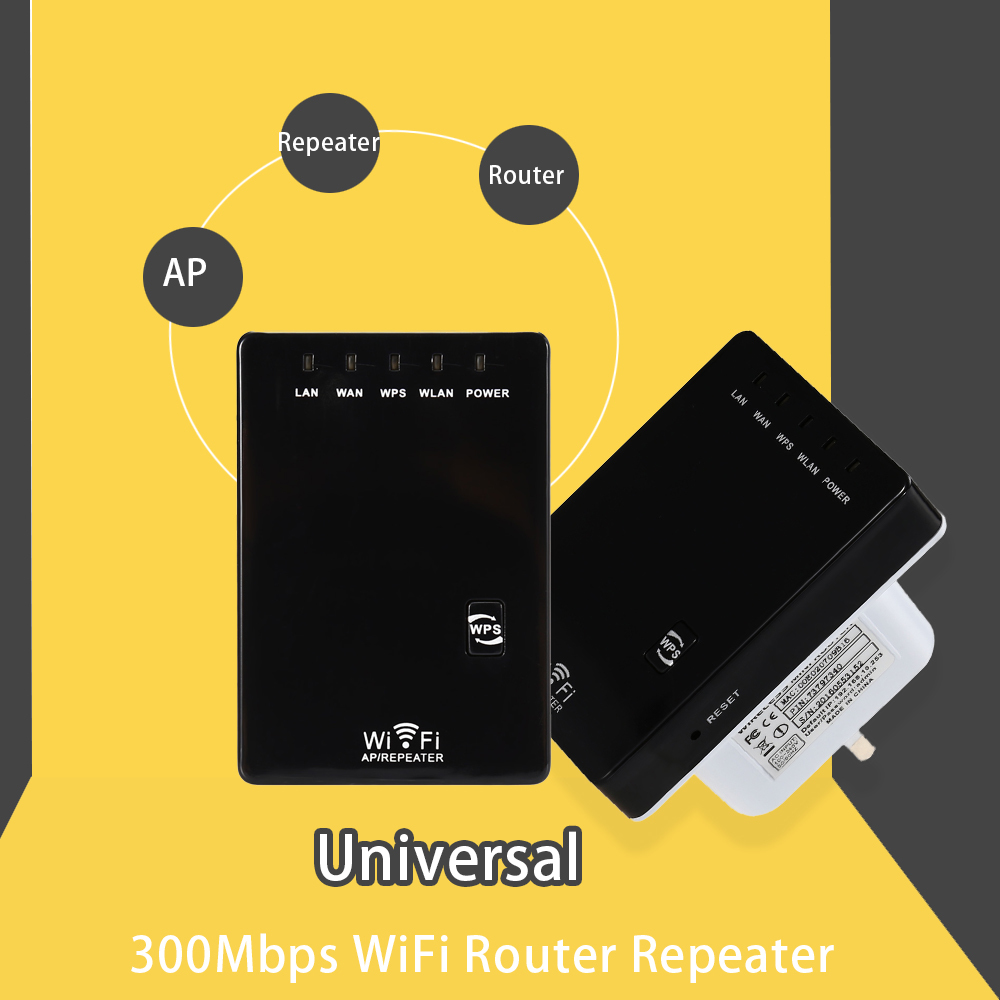 Wifi Range Extender - 300Mbps Wifi リピーター ワイヤレス ミニ ルーター