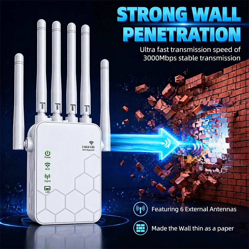Wifi Range Extender - AX1800 WiFi 6 エクステンダー デュアルバンド 1800Mbps