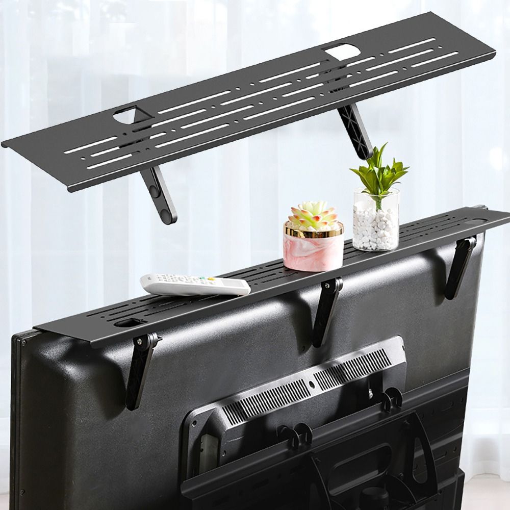 Document Holder Monitor - ユニバーサルテレビトップシェルフスクリーントップ収納ラックモニターオーガナイザーホームオフィスコンピュータルーターホルダーディスプレイスタンド省スペース