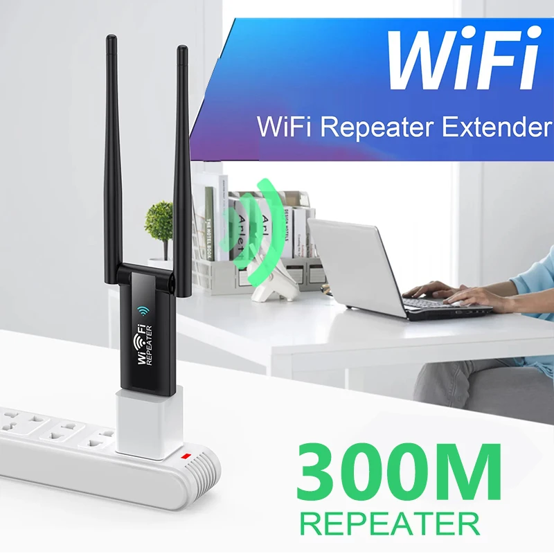 Wifi Range Extender - KEBIDUMEI 300Mbps USB ワイヤレス WiFi 信号増幅器