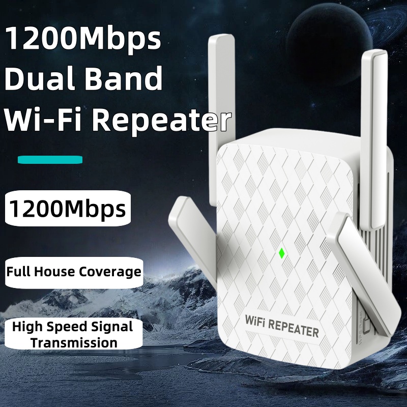Wifi Range Extender - 1200Mbps ワイヤレス Wifi エクステンダー Wifi リピーター/ルーターデュアルバンド