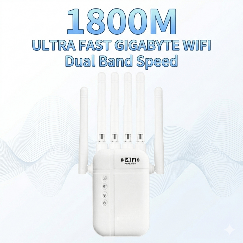 Wifi Range Extender - Regaton WiFi 6 エクステンダー 1800Mbps デュアルバンドワイヤレスリピーター信号ブースター