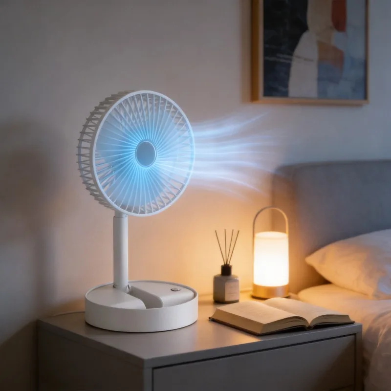 Cool Office Tech Gadgets - USB充電ミニ折りたたみ式拡張ファン長時間バッテリー駆動ポータブル静音クールファン寮自宅オフィス屋内デスクトップ冷却ガジェット