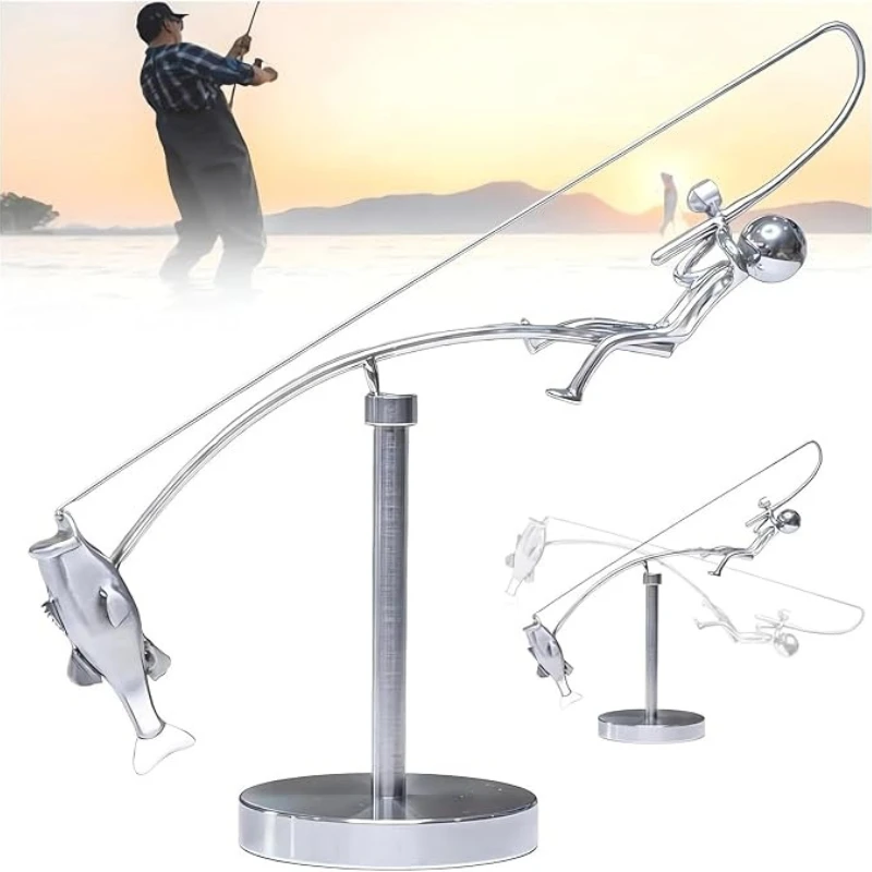 Cool Office Tech Gadgets - メタルバランス彫刻 大型メタルキネティックアート デスク物理学科学装飾 クールアイテム デスクトップガジェット ホームオフィス用アクセサリー