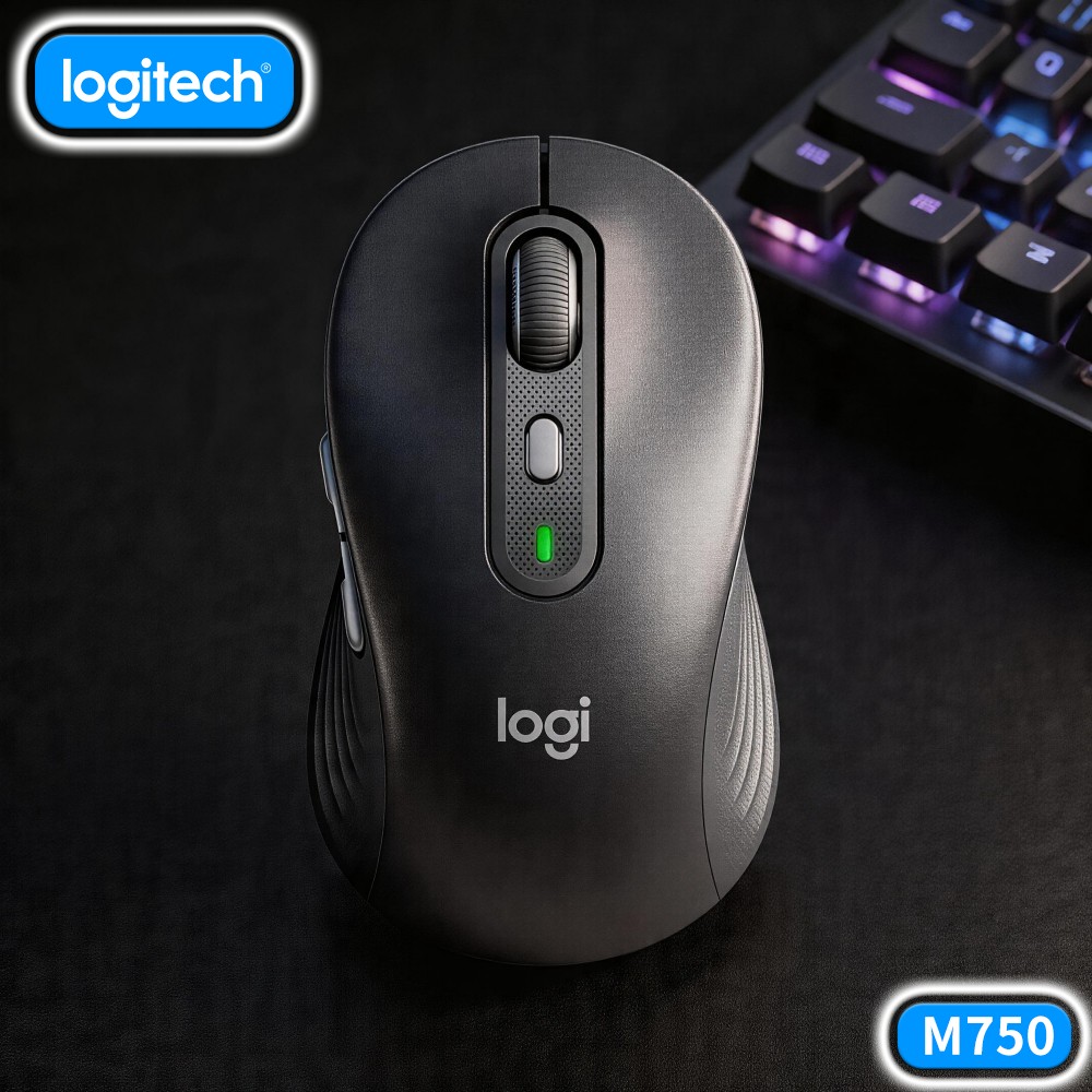 Office Ready Tech - ロジクール M750 オフィスマウス - サイレントタッチテック、カスタムボタン、10メートル範囲、20ヶ月バッテリー、ビジネス向けツール