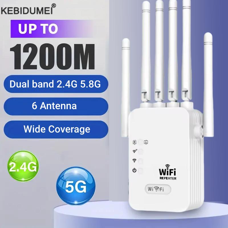 1200Mbps ワイヤレス WiFi リピーター 2.4G - Wifi Range Extender のレビューと価格