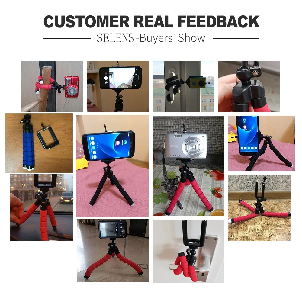 ミニ万能写真撮影用オクトパス三脚一脚スマホミニカメラウェブカ - Webcam Stand Clip のレビューと価格