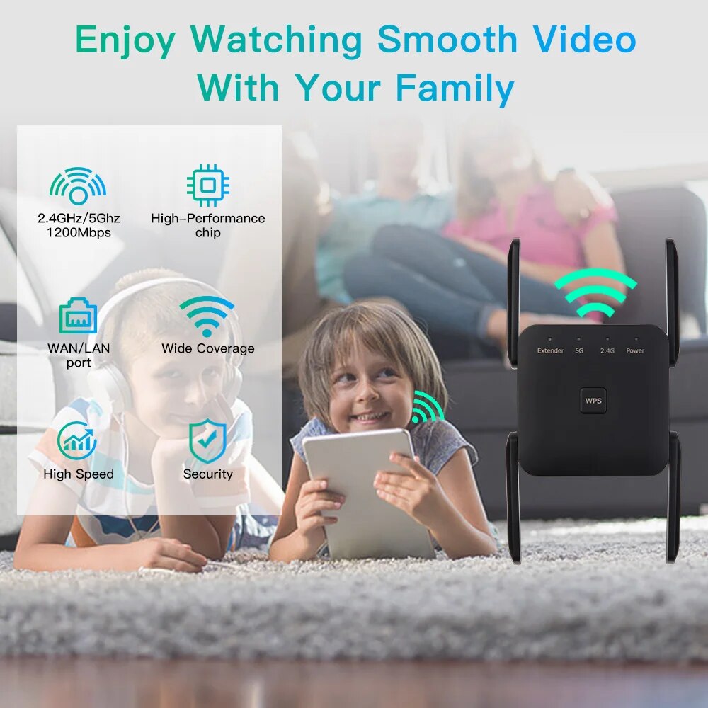 Wifiリピーター1200mbps 2.4ghz/5ghzワ - Wifi Range Extender のレビューと価格