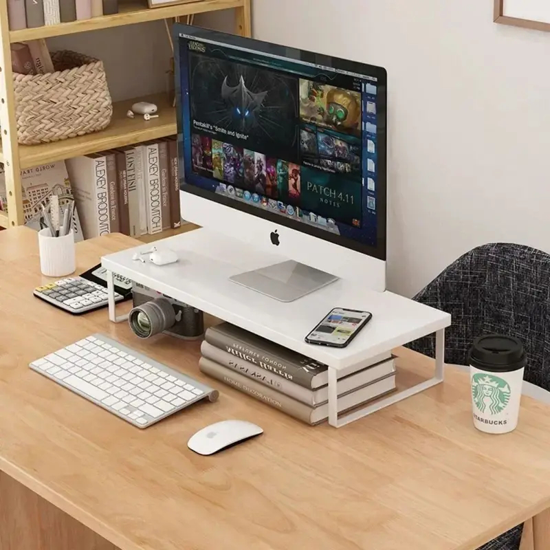 収納ラック付きクリエイティブモニタースタンド - 家庭やオフ - Document Holder Monitor のレビューと価格