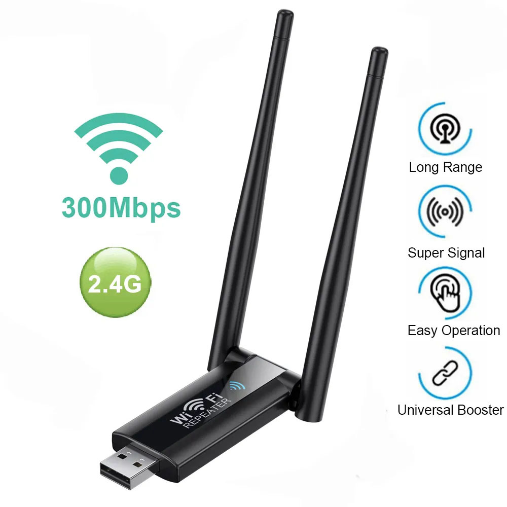300Mbps ワイヤレス WiFi リピーター 2.4G  - Wifi Range Extender のレビューと価格