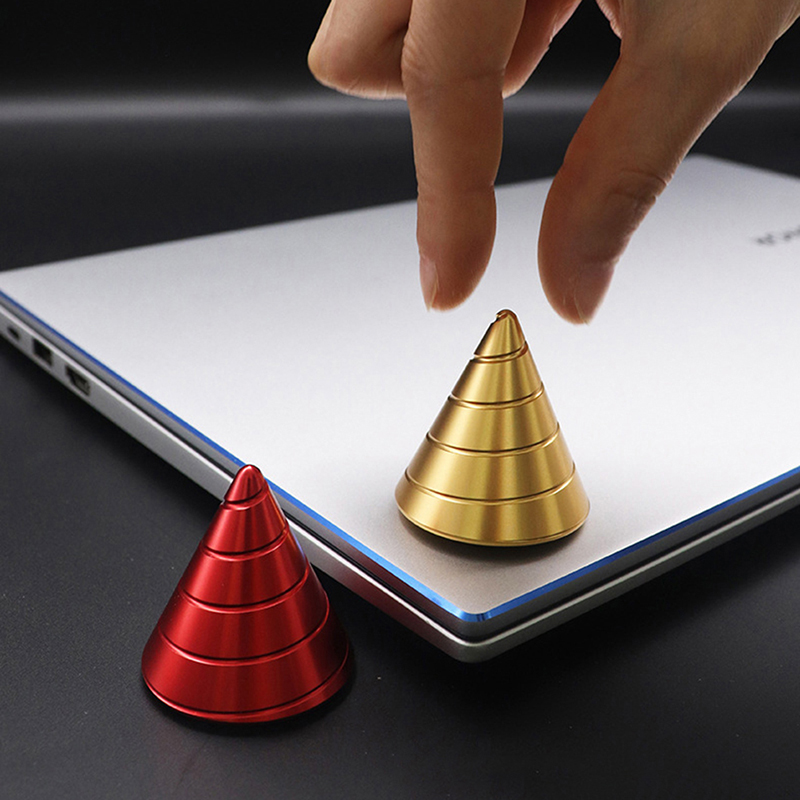 スパイラルコーン錯覚スピナー大型金属キネティックデスクスピニ - Cool Office Tech Gadgets のレビューと価格