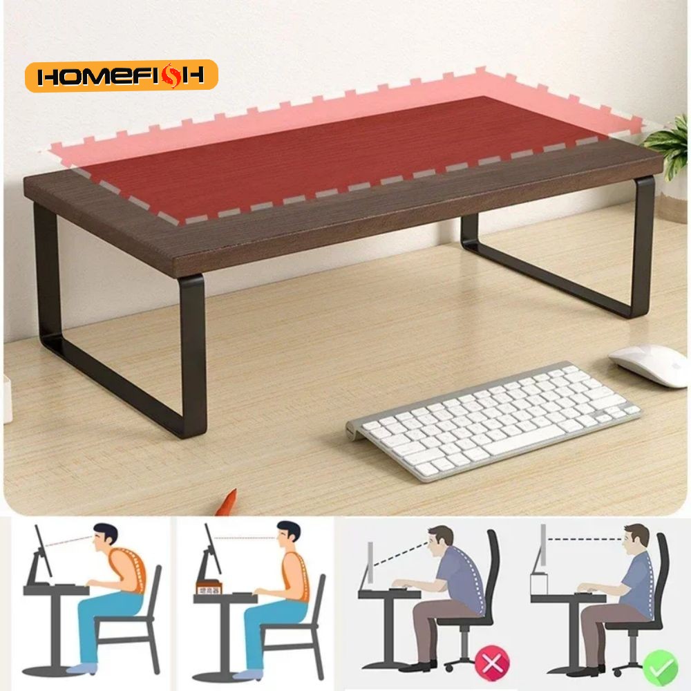 コンピューターモニター高架モニターベースホームオフィス収納ラ - Document Holder Monitor のレビューと価格