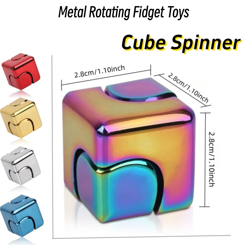 金属製キューブ回転式指先ジャイロスコープ フィジェット スト - Cool Office Tech Gadgets のレビューと価格