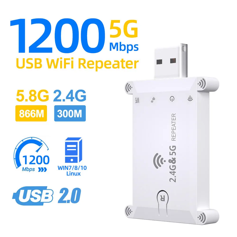 WiFi FIY 2.4 グラム/5 グラム USB Wif - Wifi Range Extender のレビューと価格
